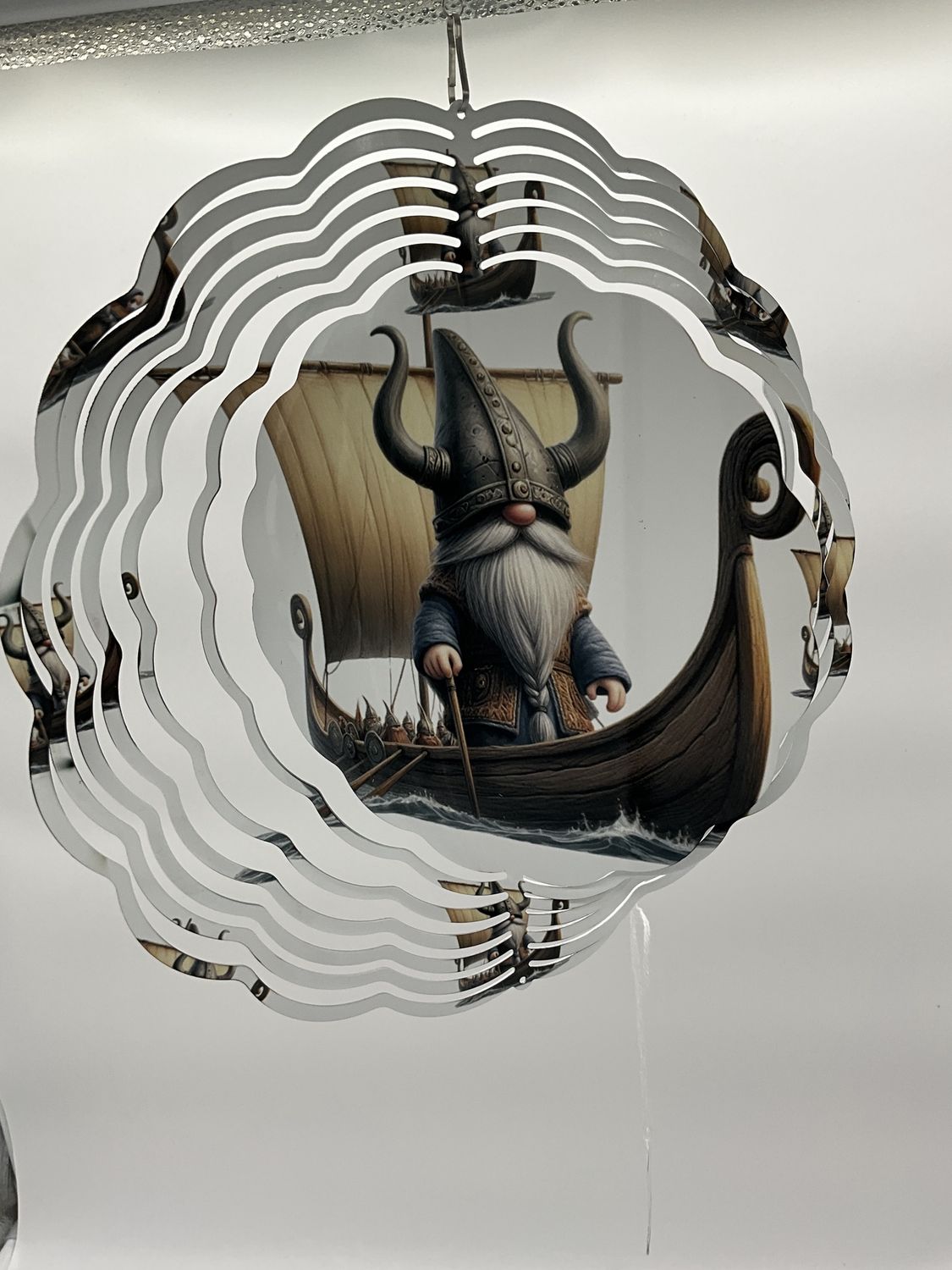 Vikings on the ship wind spinner