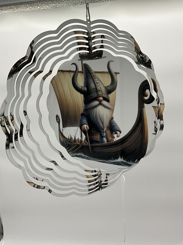 Vikings on the ship wind spinner