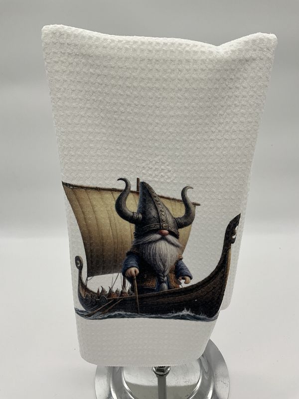 Vikings on a ship towel
