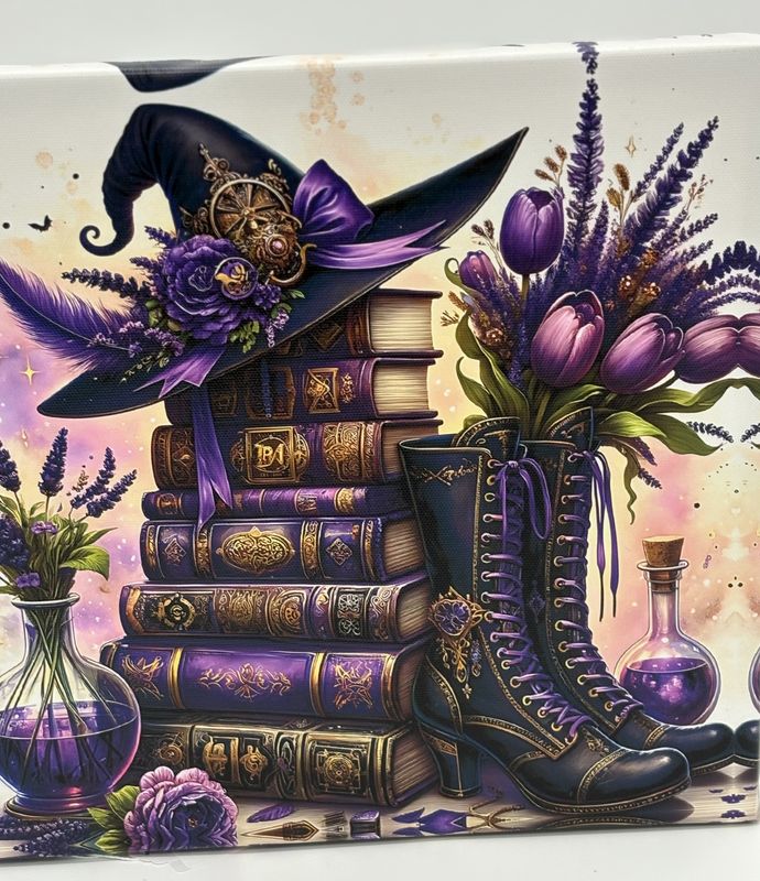 witch hat books purple canvas 10&quot;