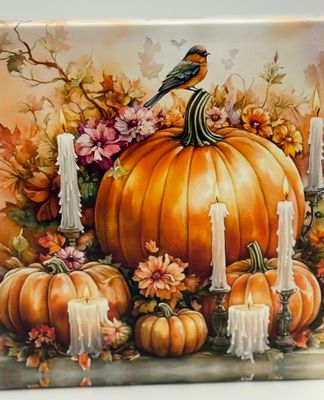 Autumn pumpkin canvas