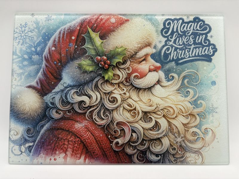 Santa believe in Magic glass charcuterie