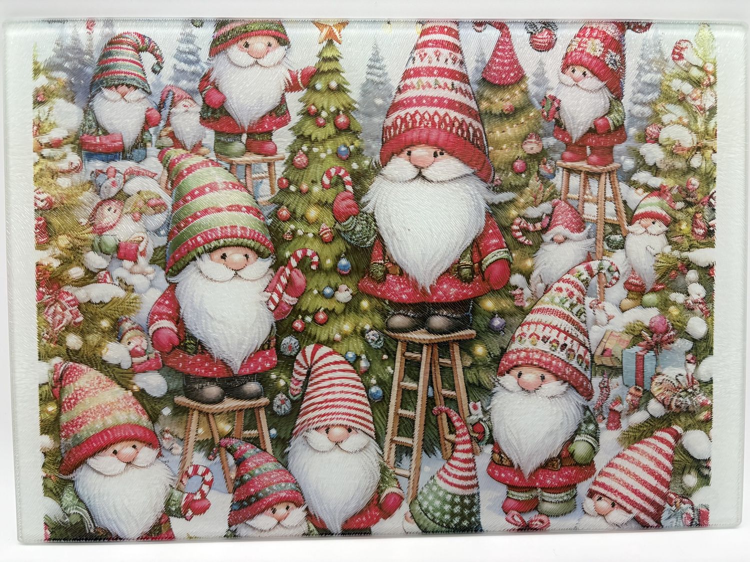 Gnomes and Gnomes glass charcuterie