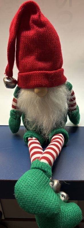 Elf gnome with jingle bells