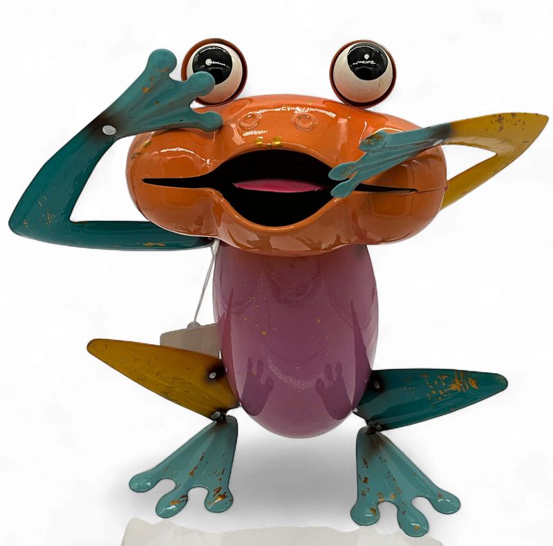 Frog Metal Colorful  Garden Art