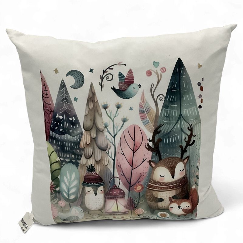 Whimiscal Tree and Animal Pillow