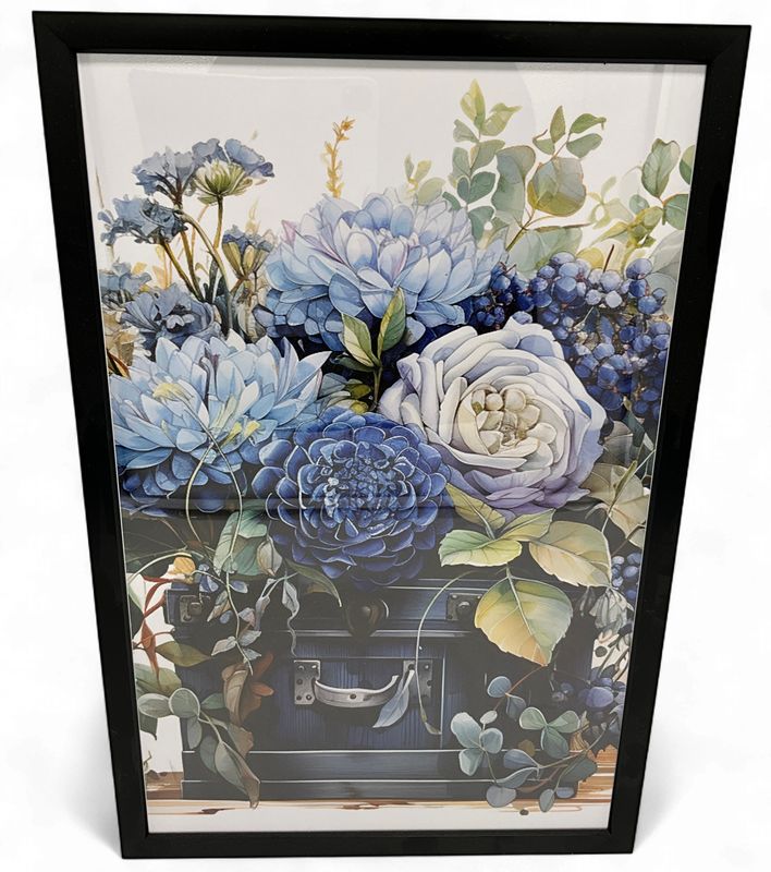 Hydrangea Blue Floral Print