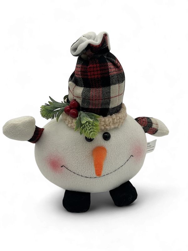 Roly Fabric Plaid Snowman