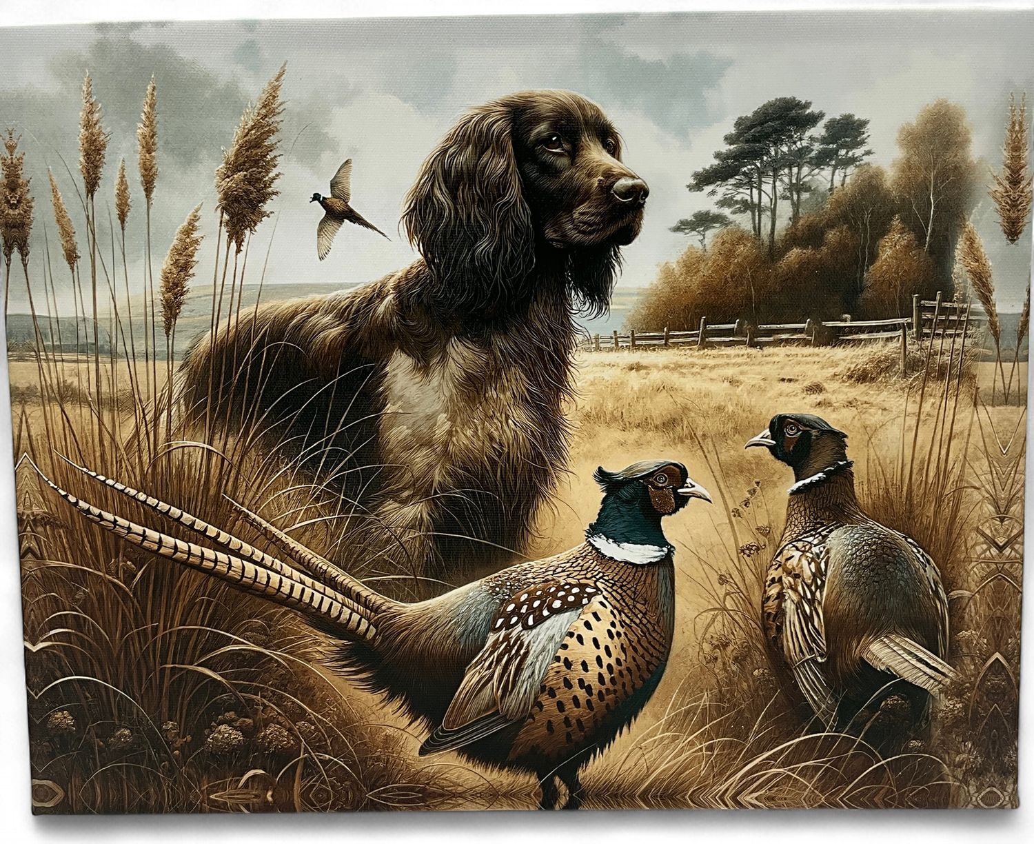 Hunting Dog/Pheasants Canvas