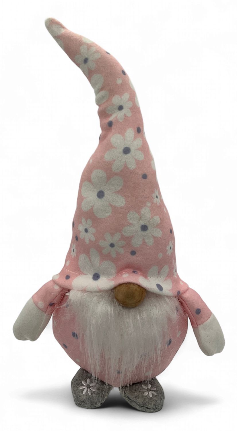 Pink/Blue Gnome with White Daisies