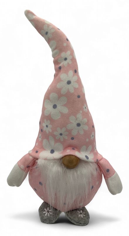 Pink/Blue Gnome with White Daisies