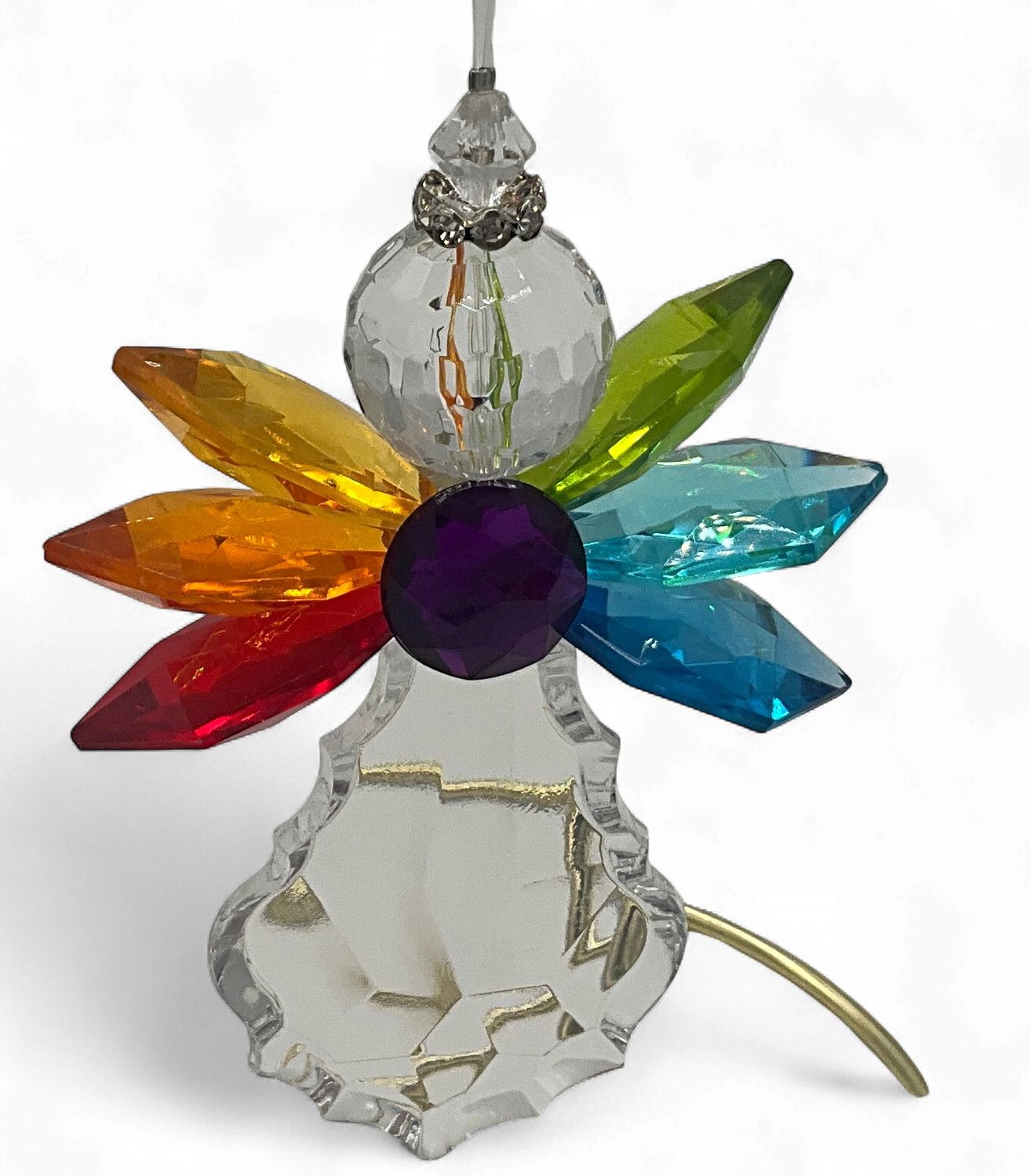 ANGEL RAINBOW CRYSTAL ORNAMENT