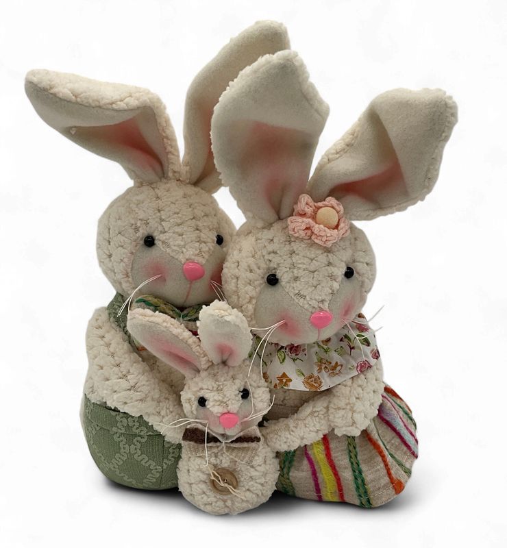 FLUFFY BUNNY TRIO FABRIC