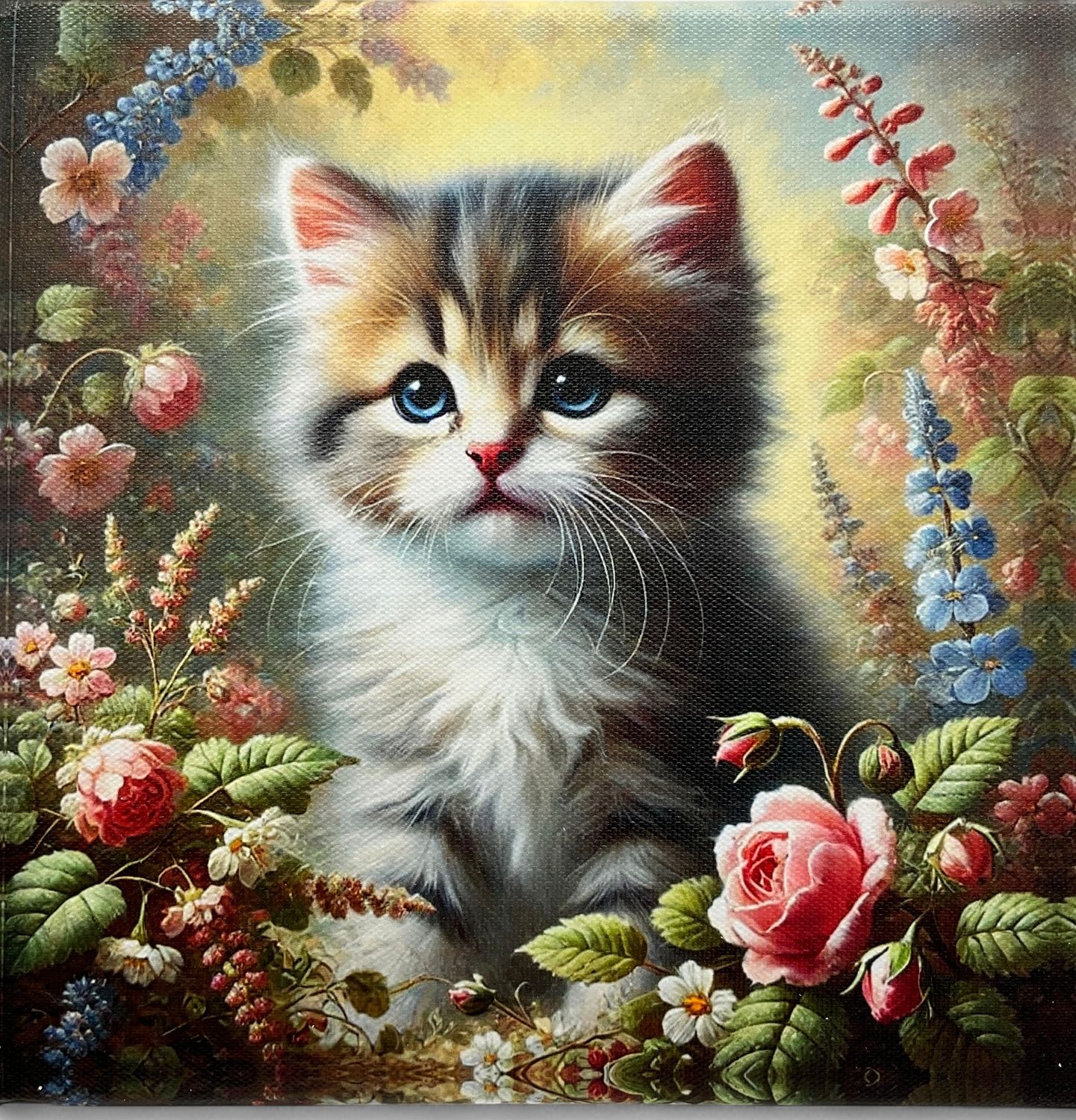 KITTY/FLORAL CANVAS