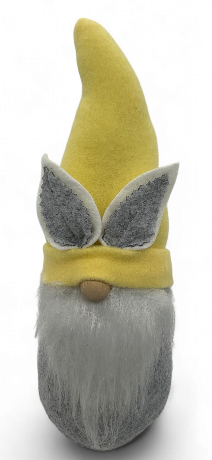 Gnome Bunny ears yel fabric