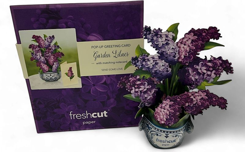 GARDEN LILACS POP UP CARD