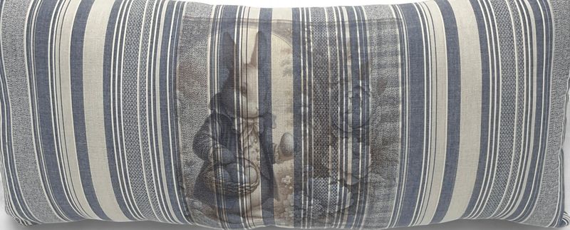 PillowVictoria Bunny Blue Striped