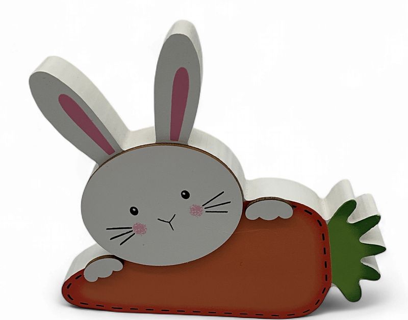 Bunny with Carrot Wood