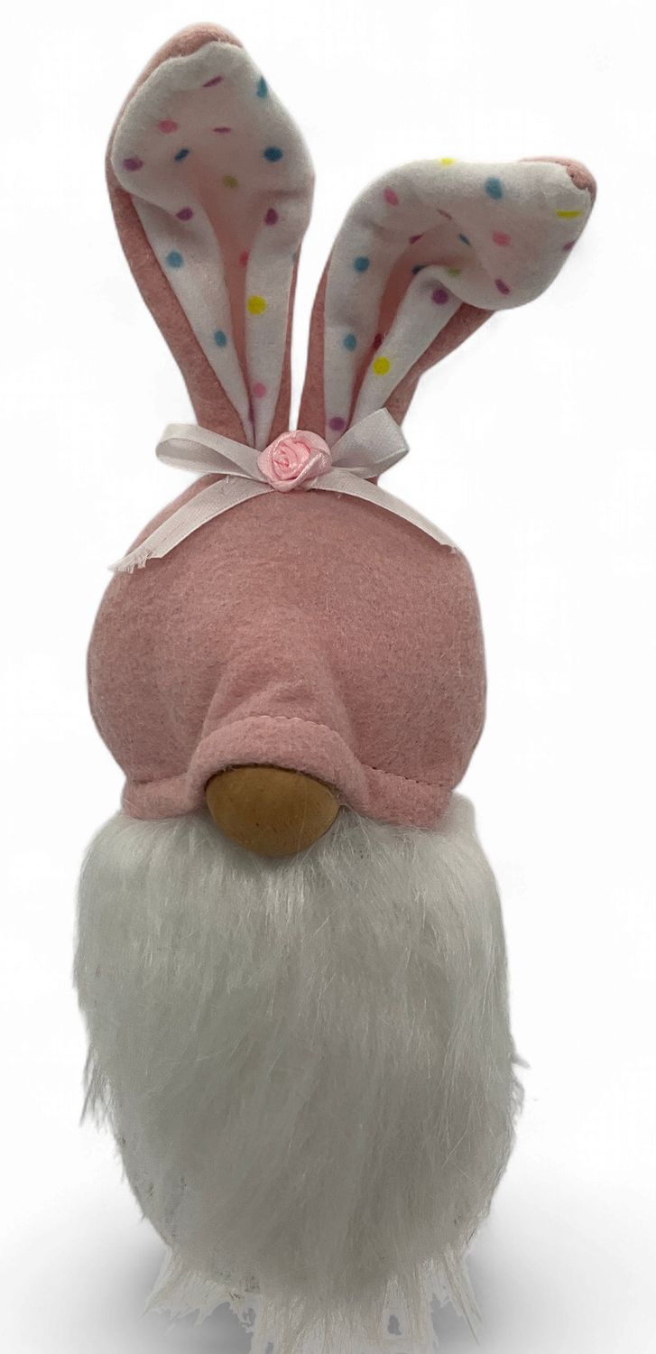 Gnome Pink Polk a dot gnome fabric