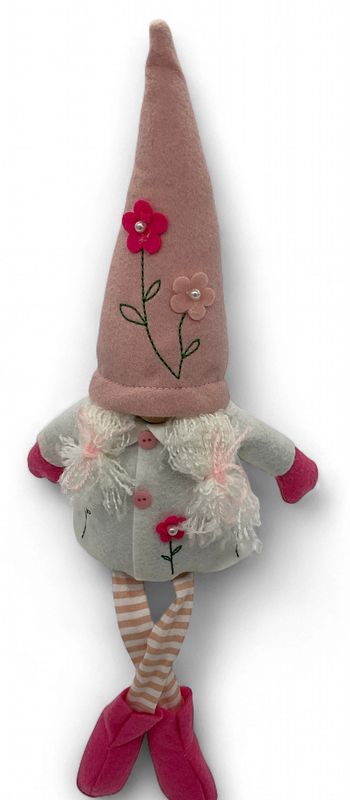 Gnome Pink  with Bunny Dangle legs