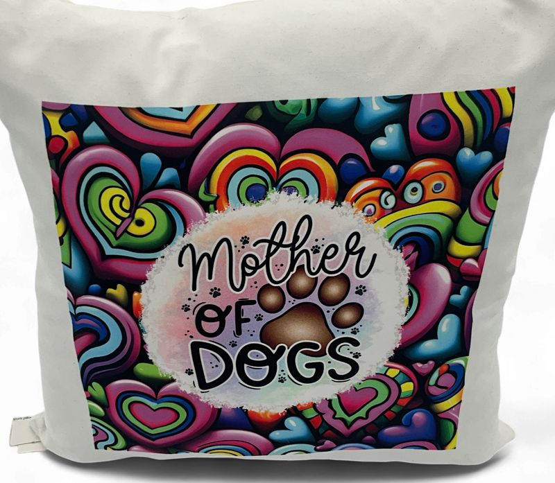 Best Mom pillow w/multiclored floral