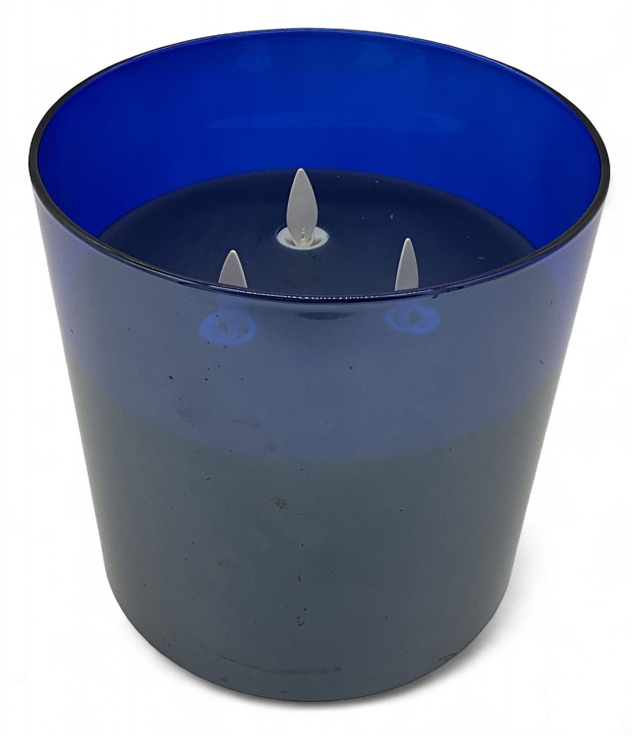 Royal Blue Flameless Candle 3 wick