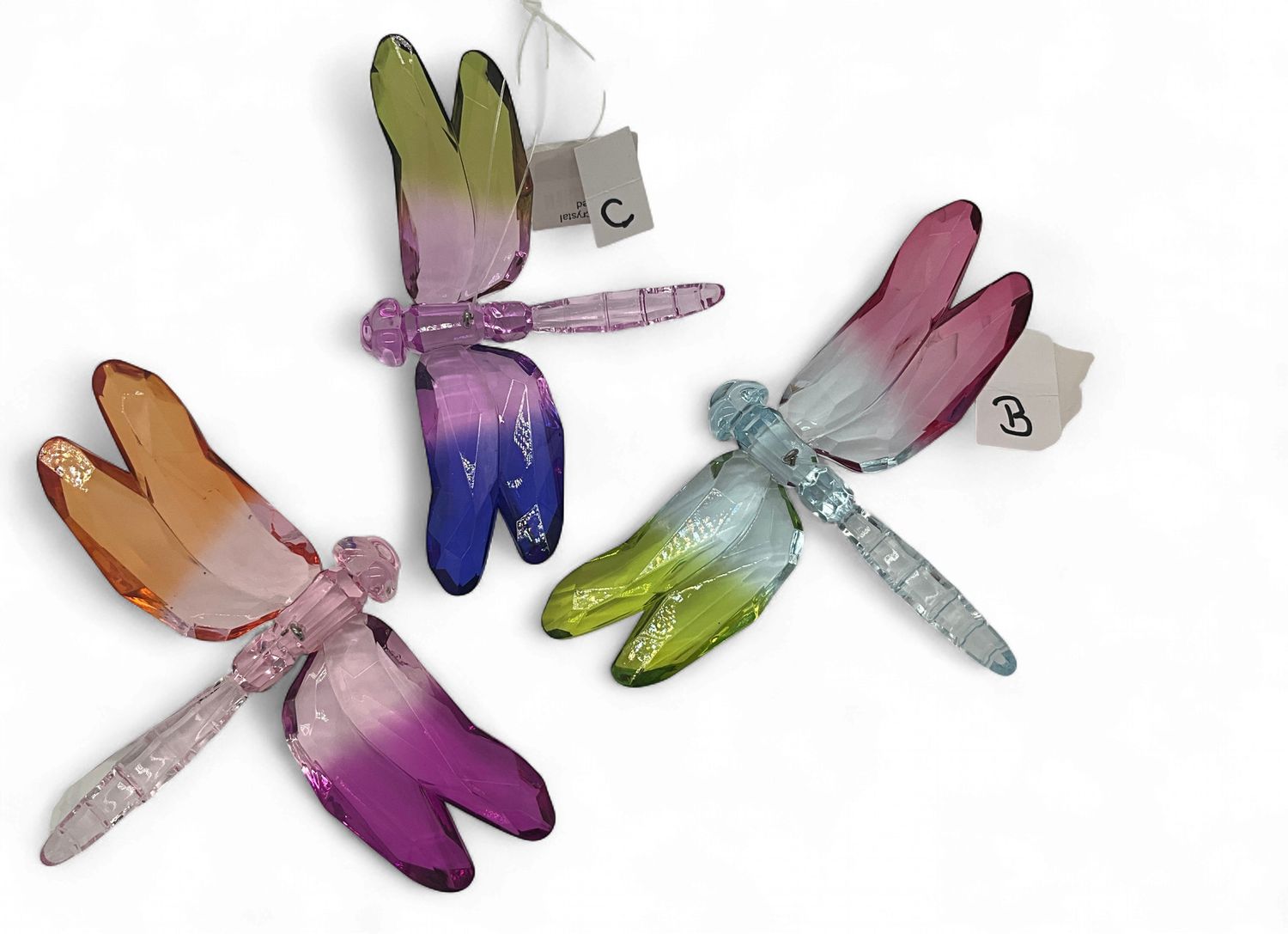 Dragonfly Crystal  Multi colored Arylic