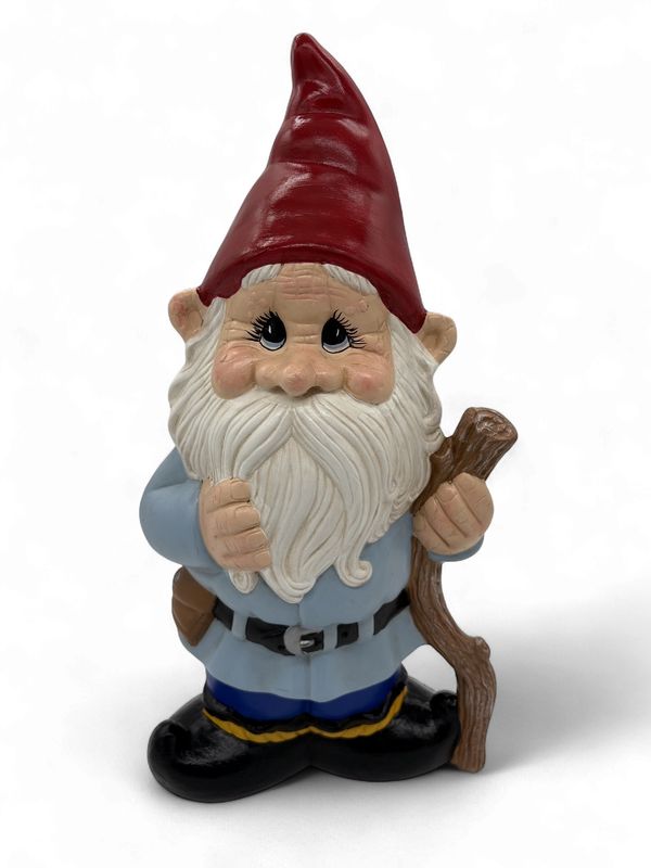 Ceramic Gnome with walking stick