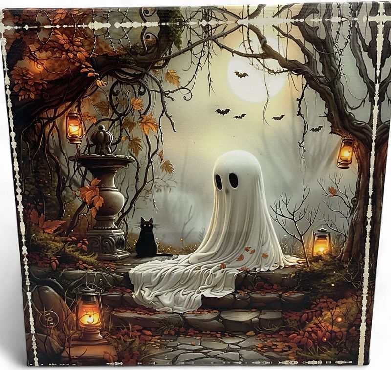 Brighten Your Autumn with a Ghost Canvas-Heavenly Made Gifts &amp; The Gnome Store