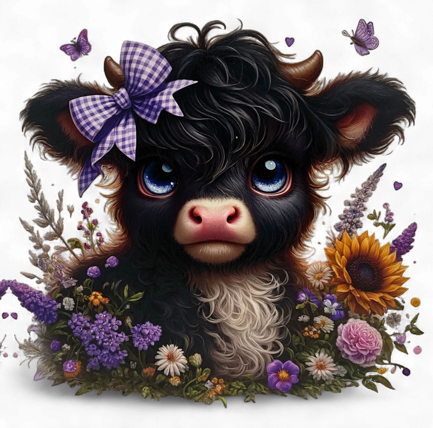 HIGHLANDER BLACK W/PURPLE FLORAL CANVAS