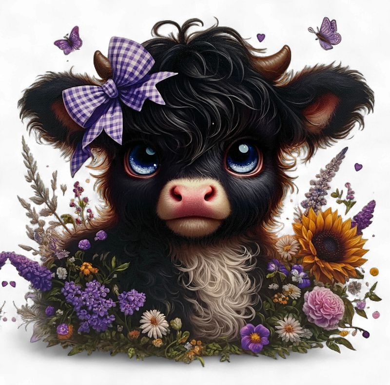 HIGHLANDER BLACK W/PURPLE FLORAL CANVAS