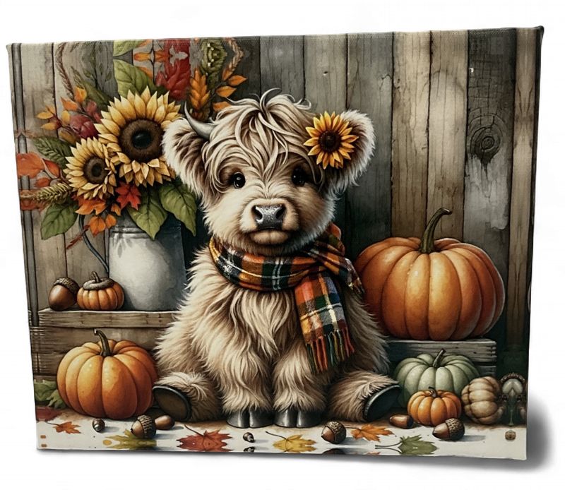 Bring Home Highlander Cow Canvas-Heavenly Made Gifts &amp; The Gnome Store