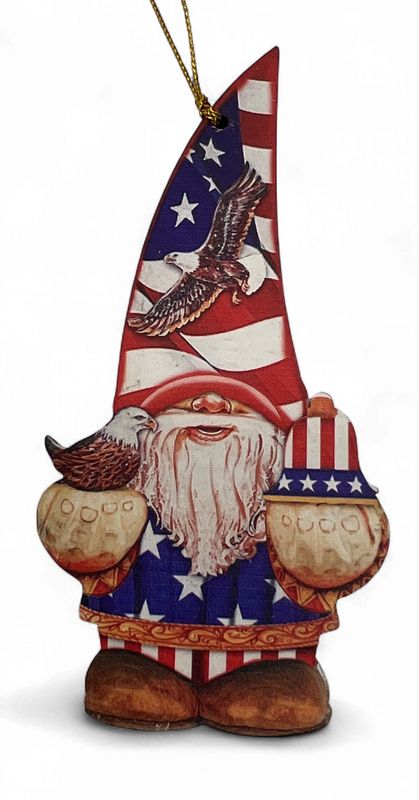 Patriotic Gnome Ornament