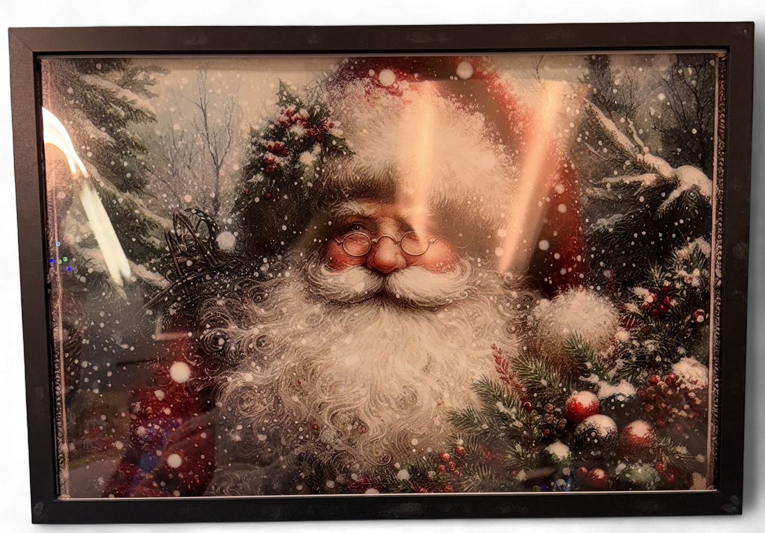 SANTA  FACE IN SNOW PRINT 11 x17