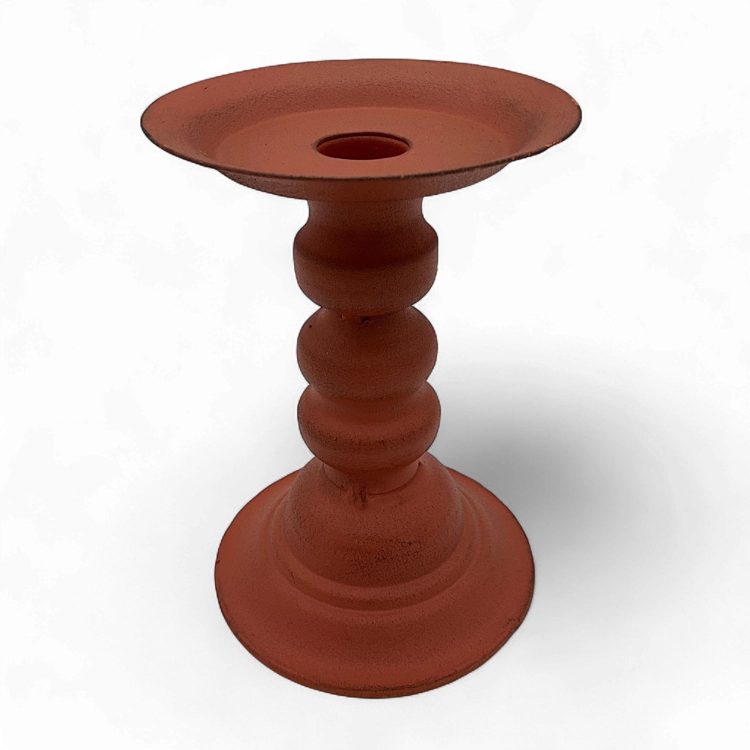 Candle holder metal apricot