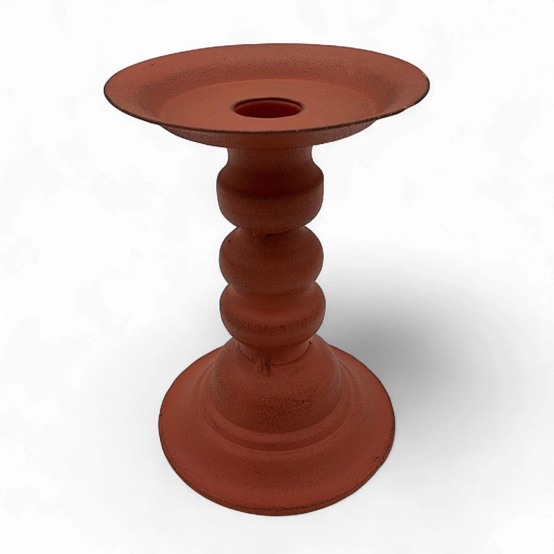 Candle holder metal apricot