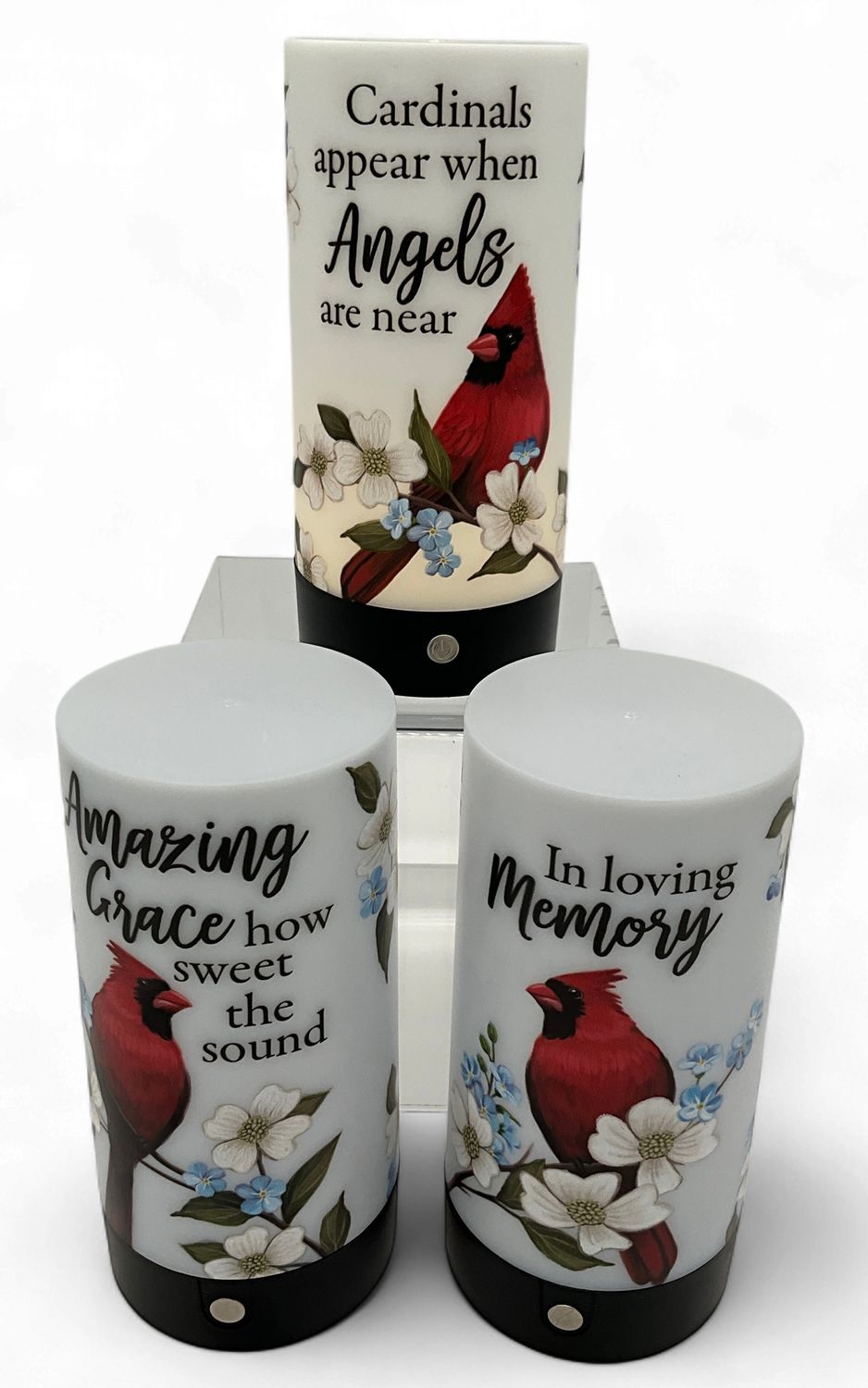 Memorial candle cardinal light