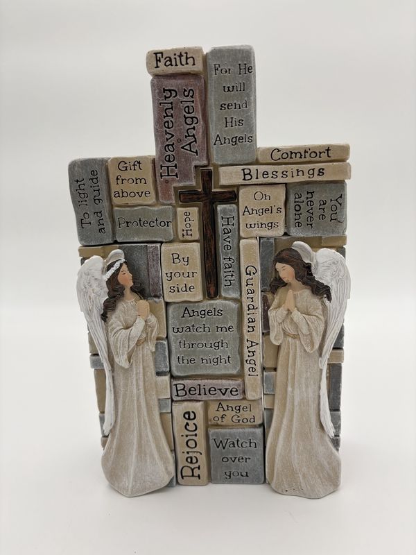 Cross and Angels in Inspirational Sayings