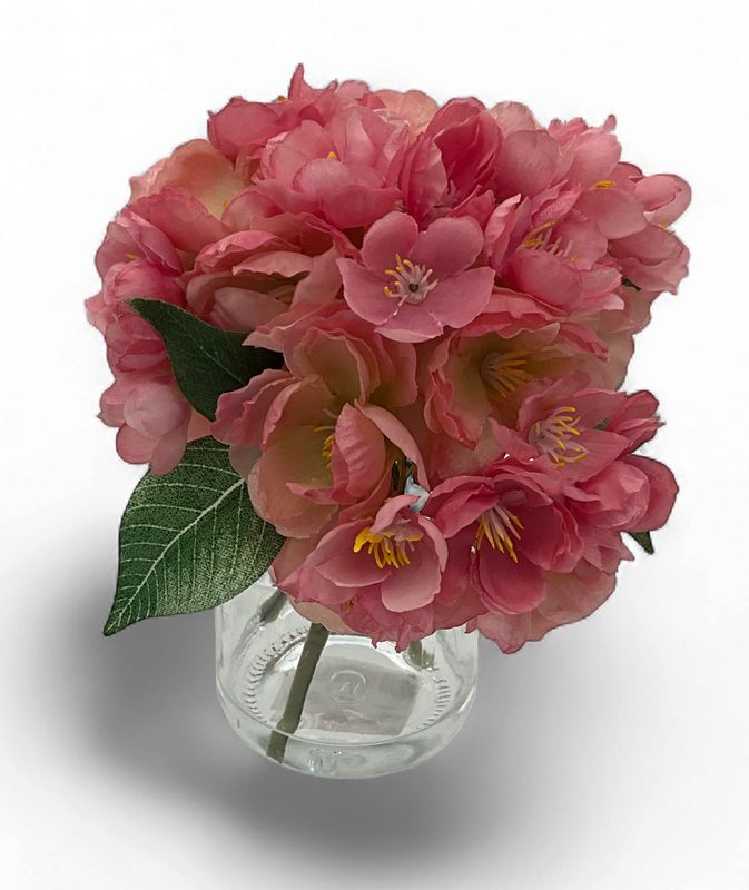 Pink Apple Blossoms in Jar