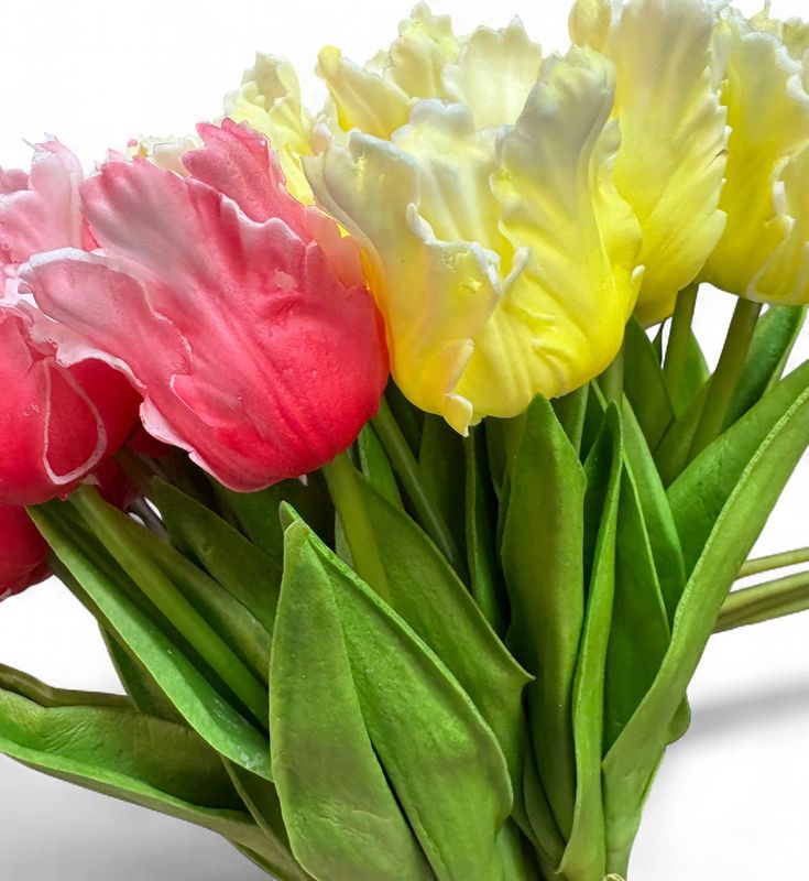 Parrot tulips bunches of 12 Real touch floral