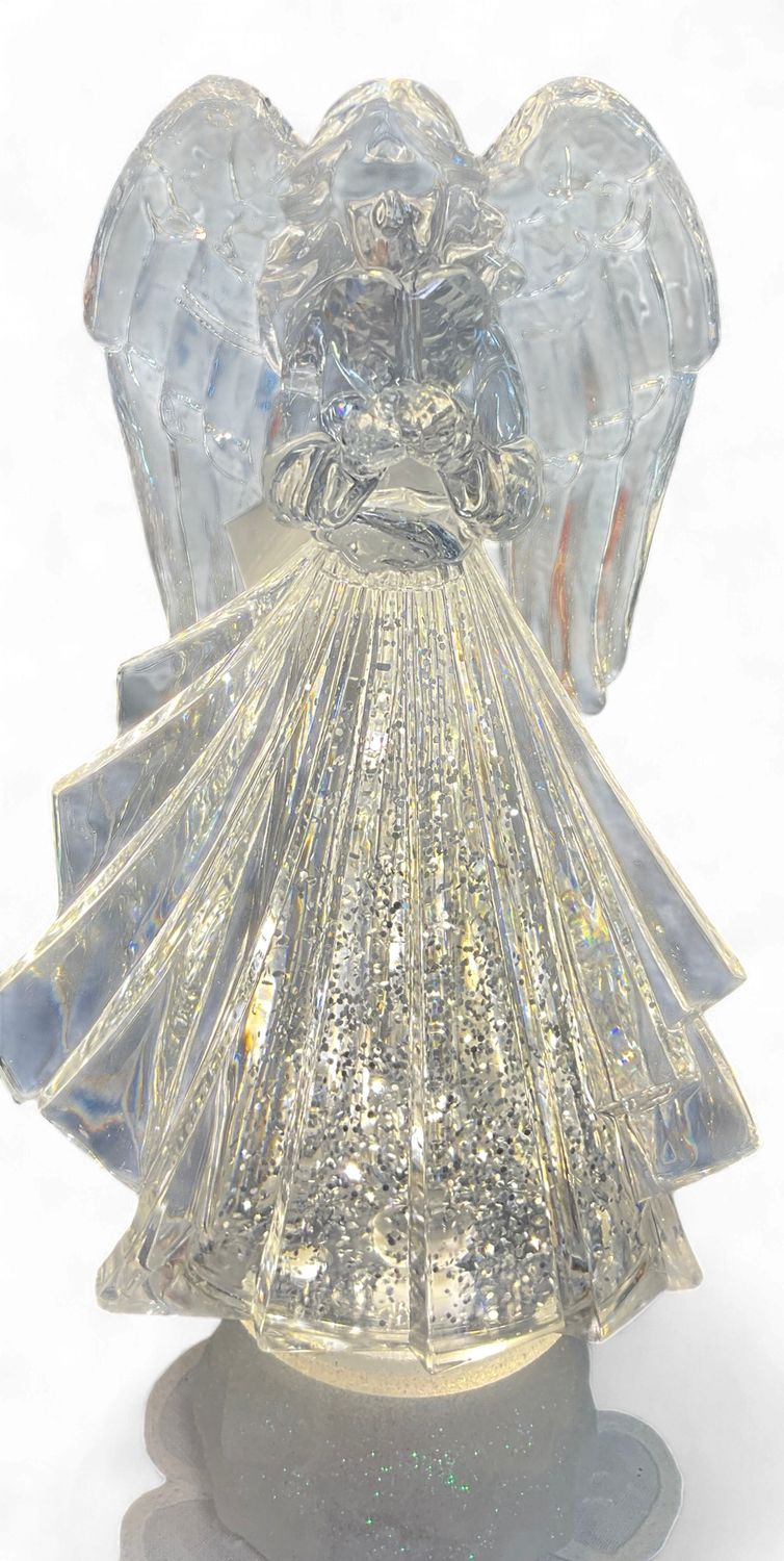 Angel Snow Globe with Heart