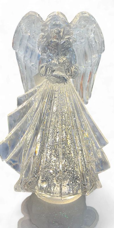 Angel Snow Globe with Heart