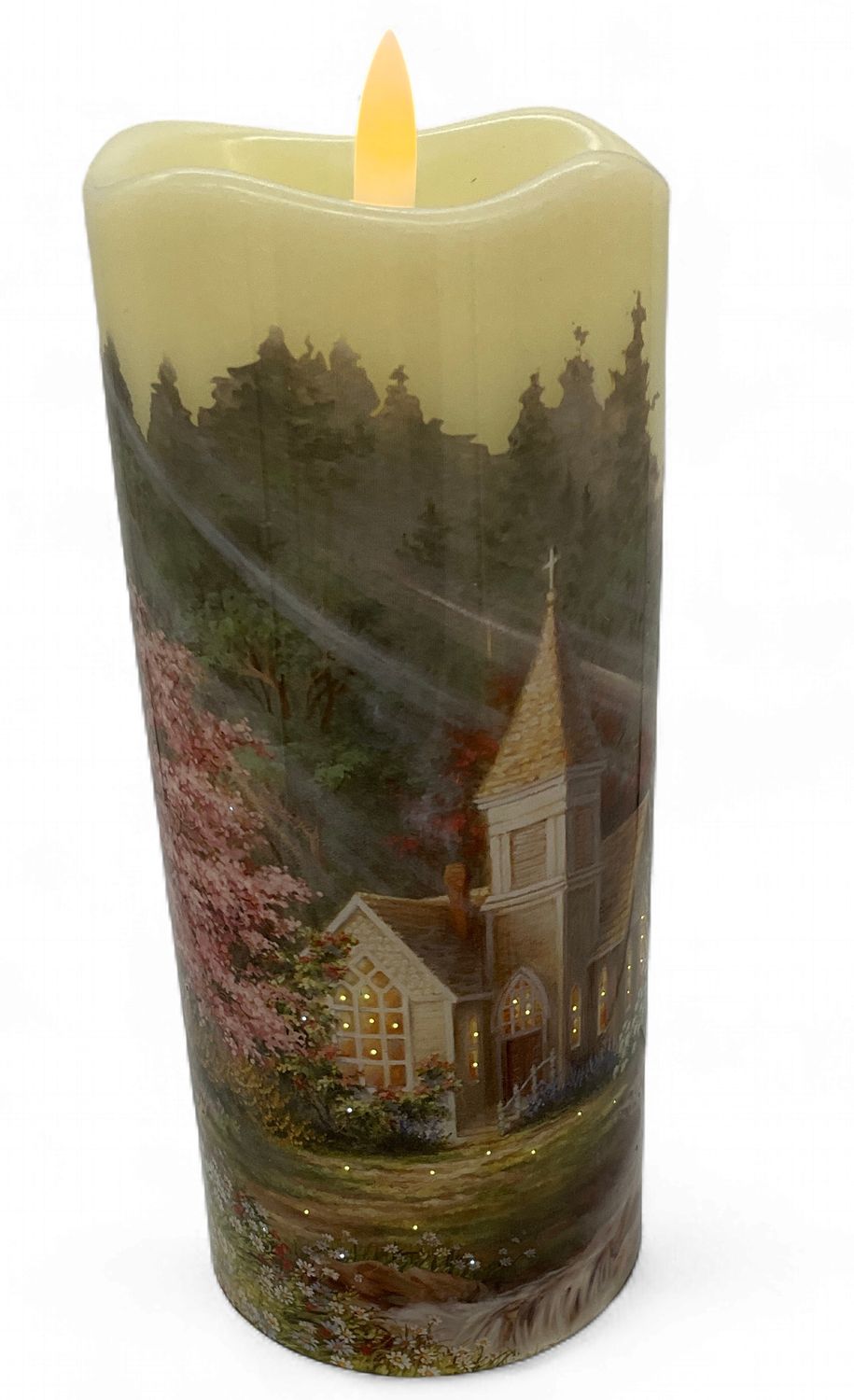 Chapel scenic led candle