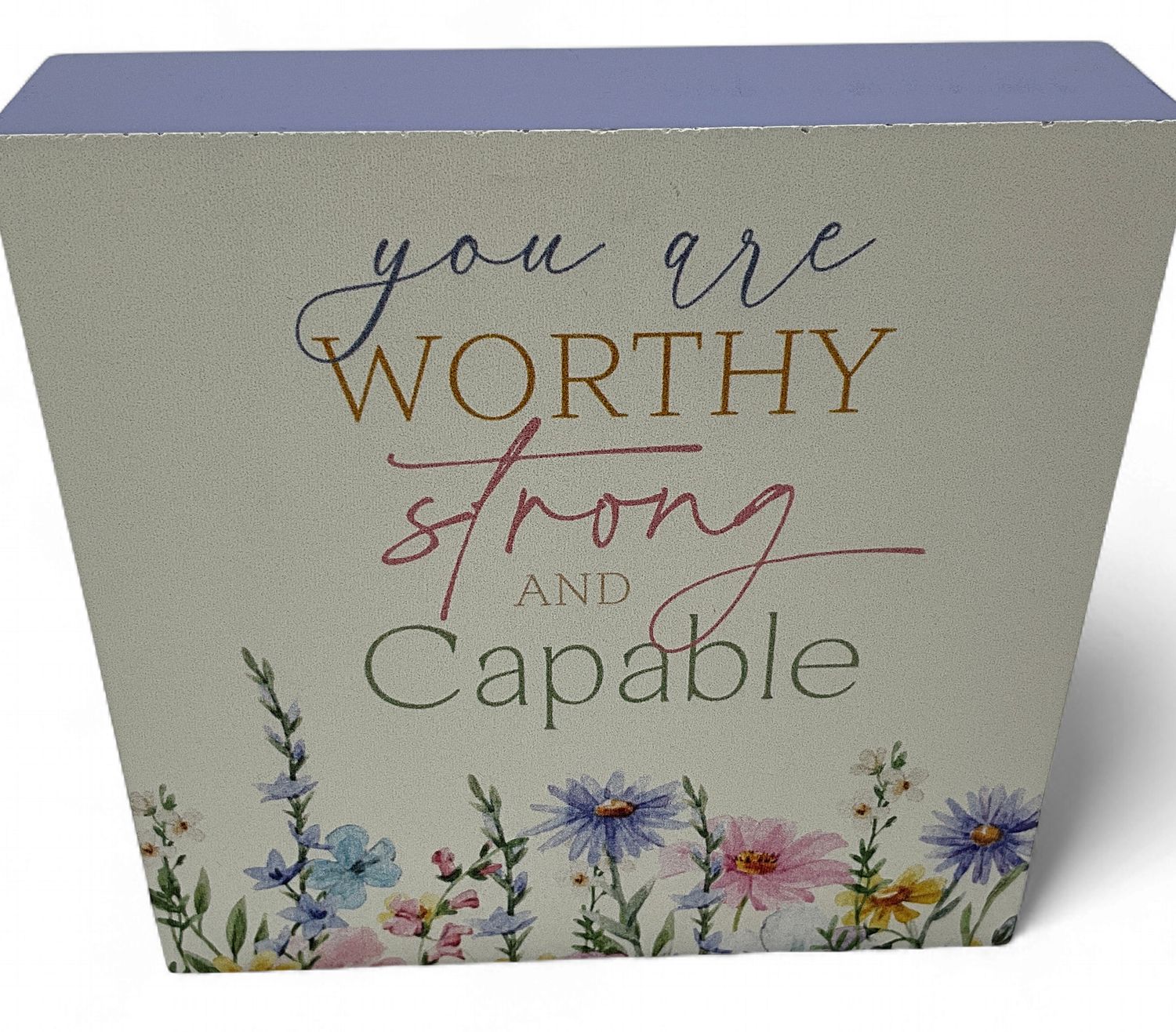 You Are Worthy Strong and Capable Wood Sign