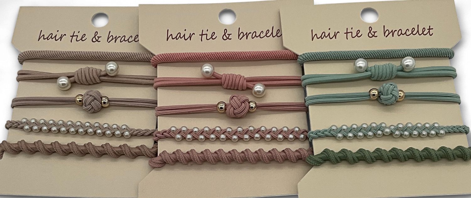 Hair ties &amp; Bracelets with pearls