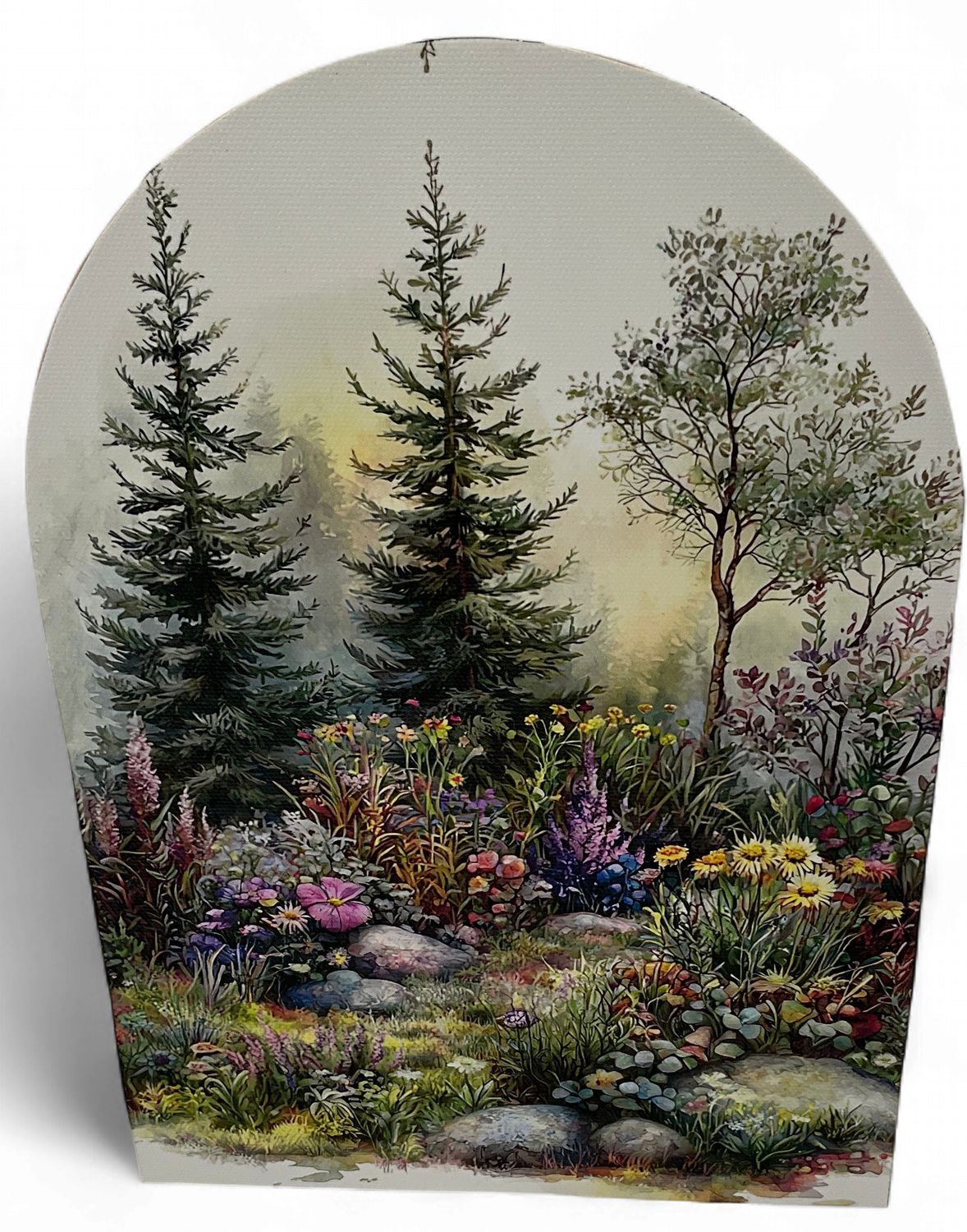 Trees floral rock arch wood