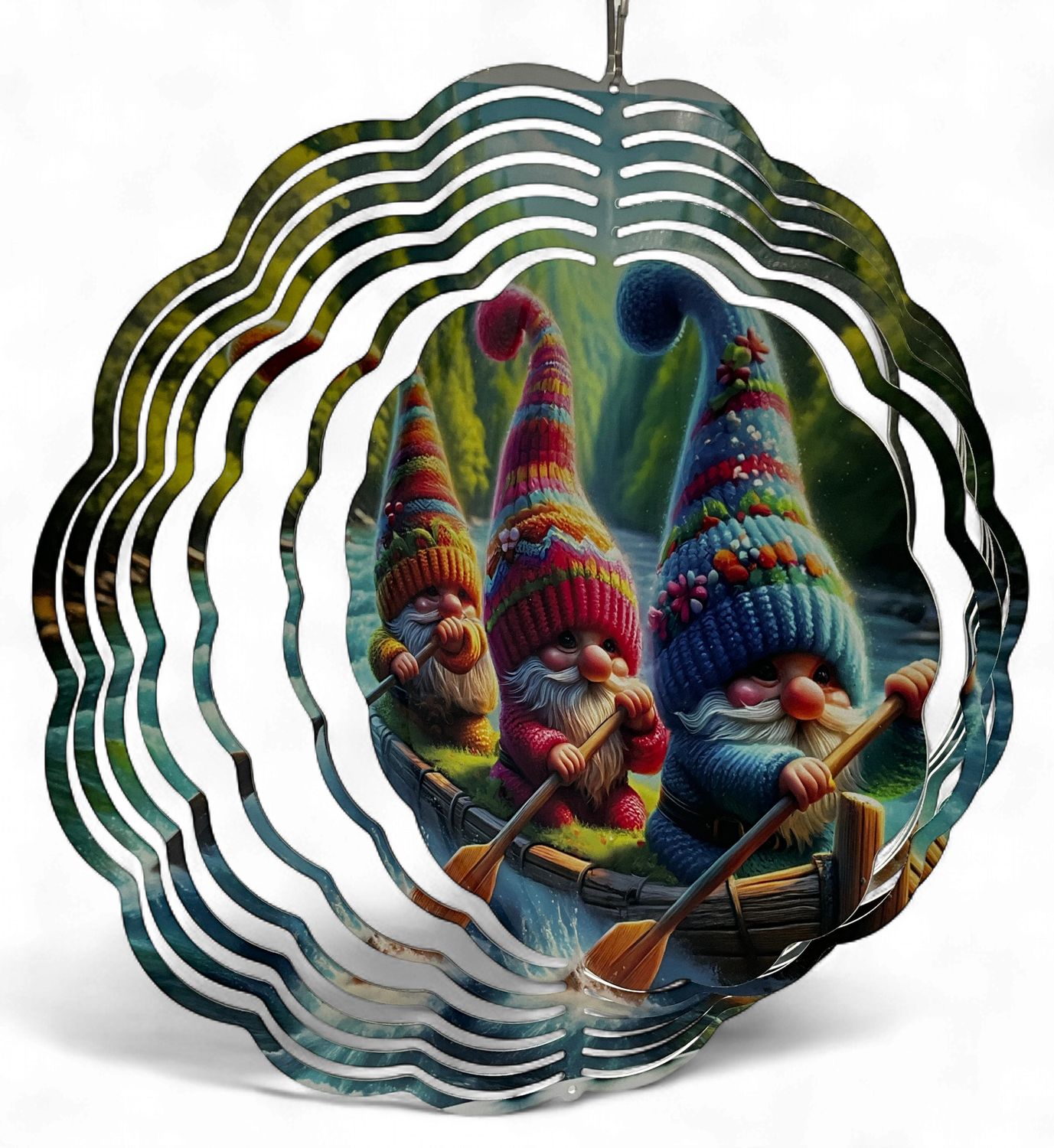 Gnomes  Canoeing Wind Spinner
