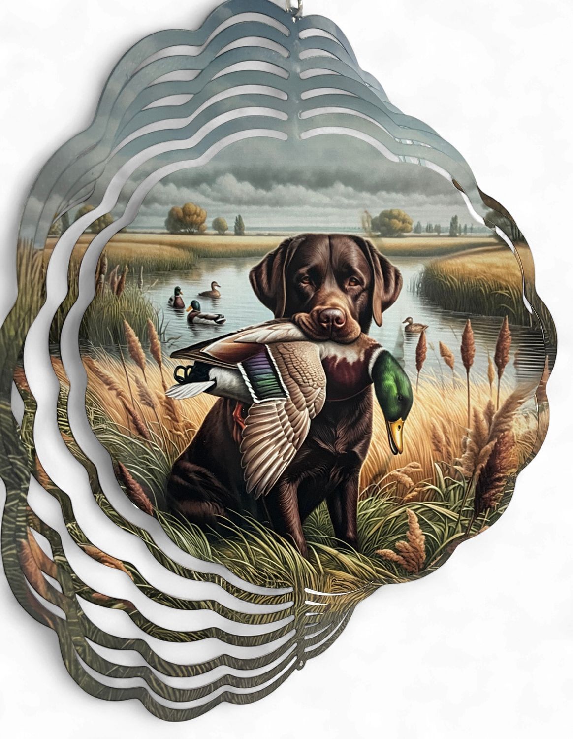 Lab with Mallard Duck spinner