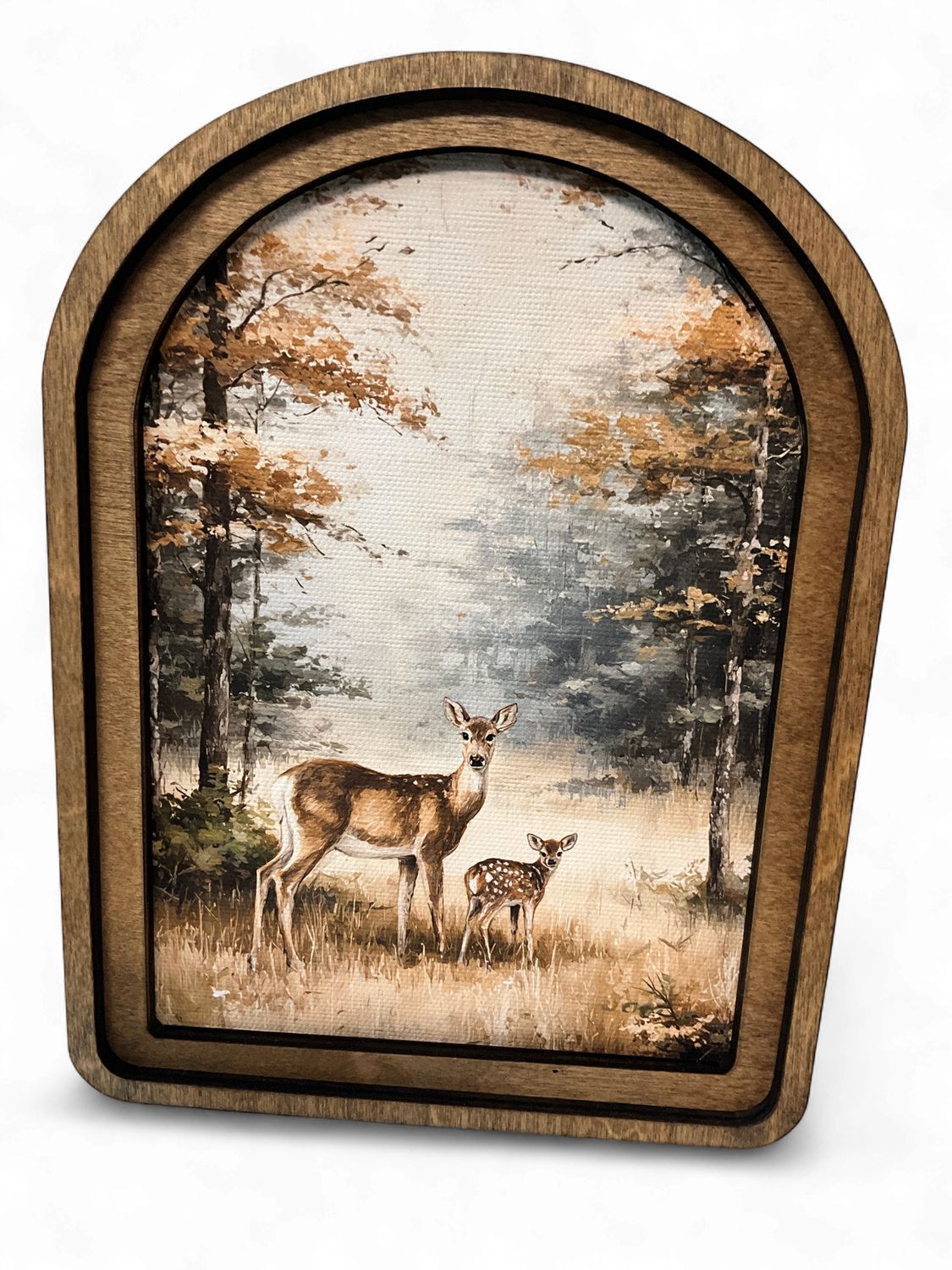 Deer with her Fawn in an Arch Frame