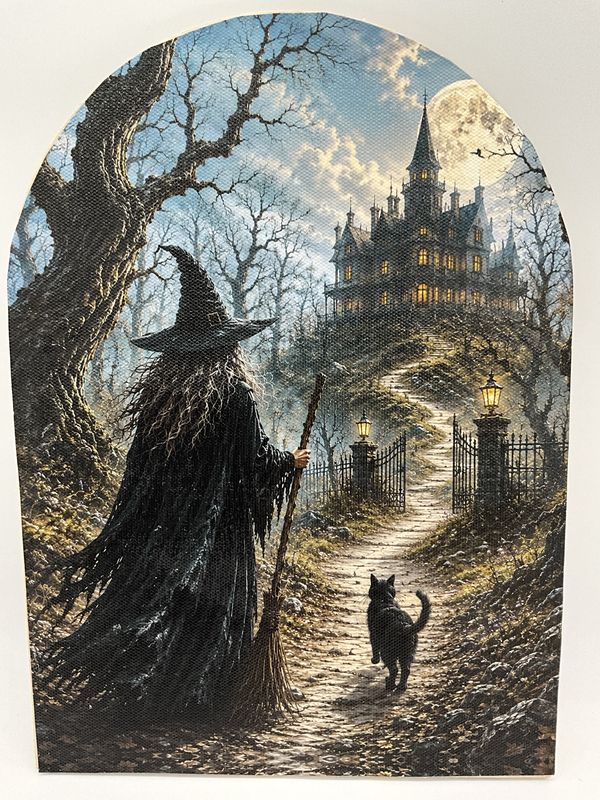 Witch, Cat, Spooky Arch
